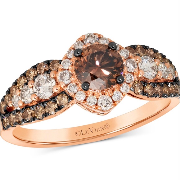 Levian Jewelry - Levian Chocolate diamond Ring in 14K Rose Gold